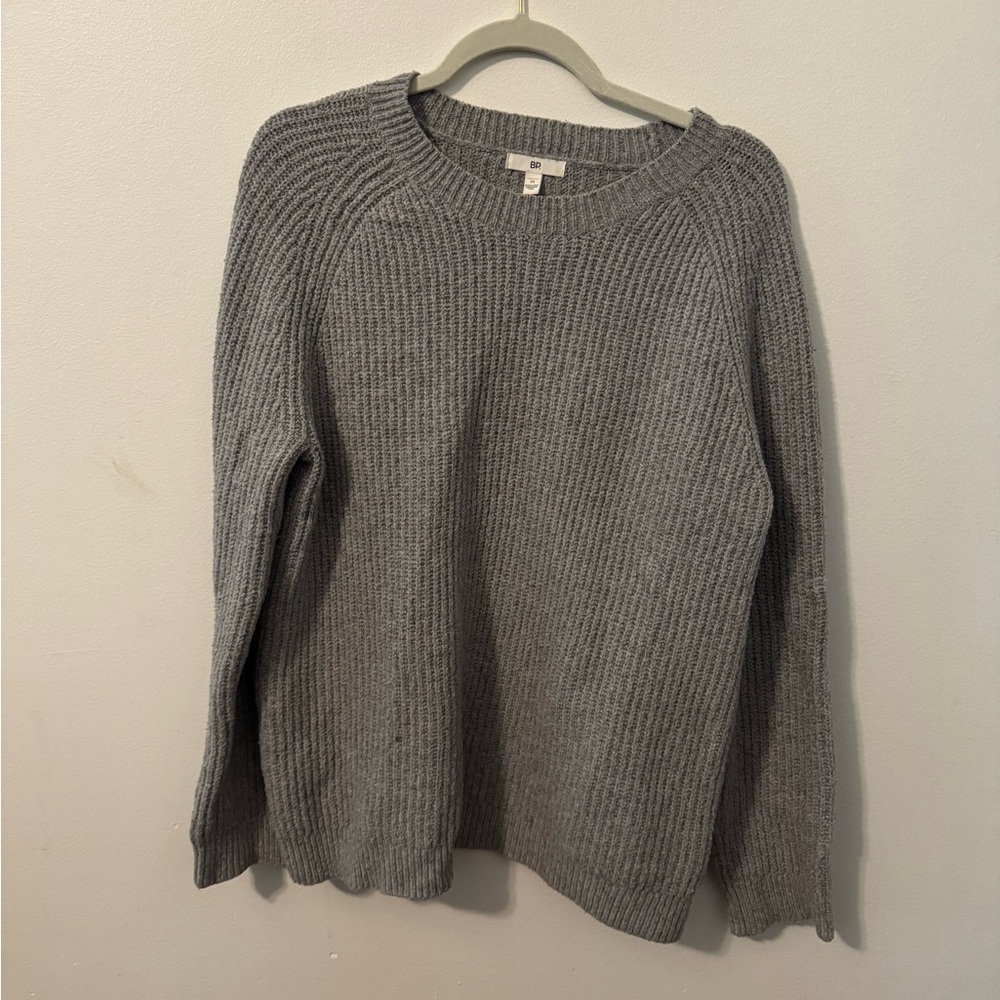 BP Gray Ribbed Knit Sweater